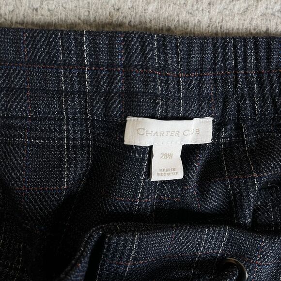 Charter Club Pant Women 28W Plaid Slim Slimming Stretch Cuffed Plus Size 50x28 - Picture 8 of 16
